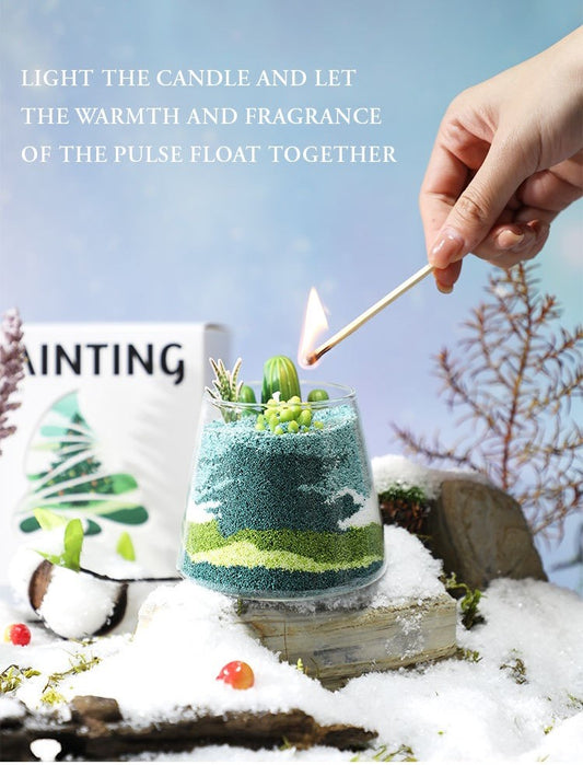 [Green Pomelo]Sand Painting Series Scented Candle