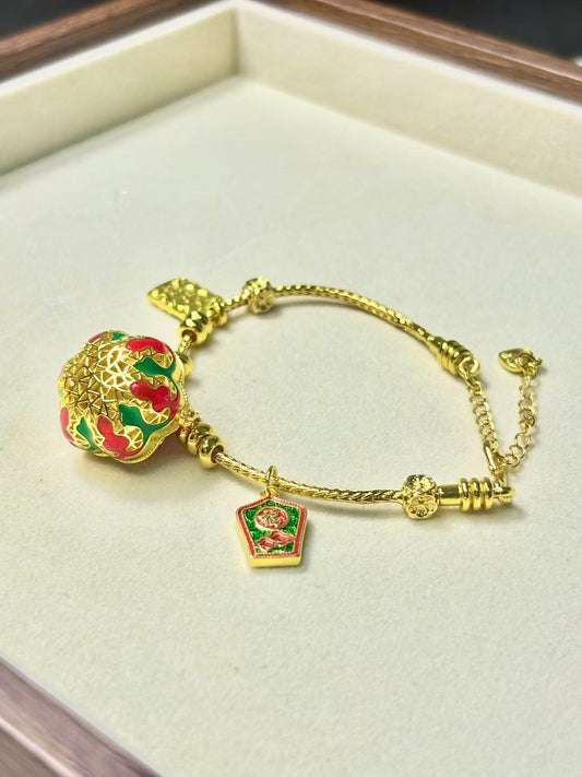 Enamel Scented Sachet Ball Bracelet