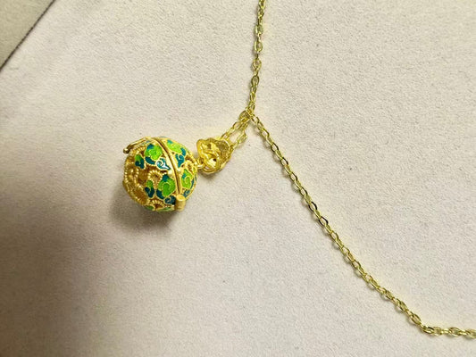 Enamel Scented Sachet Ball Necklace